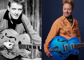 At Eddie Cochran’s place, I played his guitar. As it happens, he was much ahead of his time. According to Brian Setzer, he discovered the late rock star’s bedroom in 1960, complete with his Fender Bassman amplifier.