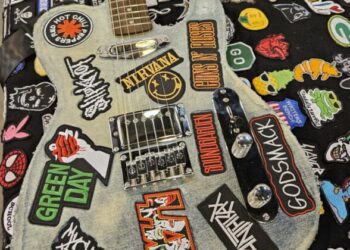 THE GUITAR CENTER MUSIC FOUNDATION TO AUCTION ONE-OF-A-KIND DENIM PATCH GUITAR BY NEFARIOUS SIGNED BY ALL MEMBERS OF SLIPKNOT