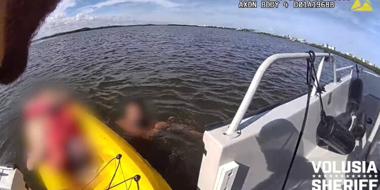 A kayaker faints and plunges into a Florida Intracoastal Waterway.