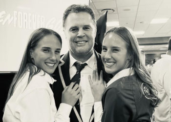 Rassie Erasmus’ twin daughters honour their dad: ‘He’s truly a hero’
