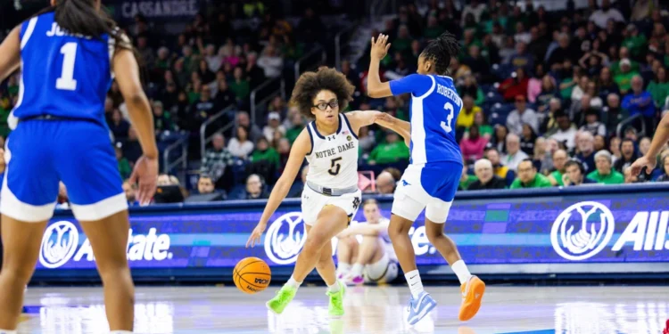 Winning Ways Continue As Third-Ranked Irish Stifle SMU, 88-64