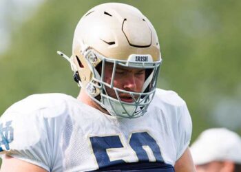 REPORT: Michigan football battling two Big Ten teams for Notre Dame lineman Rocco Spindler