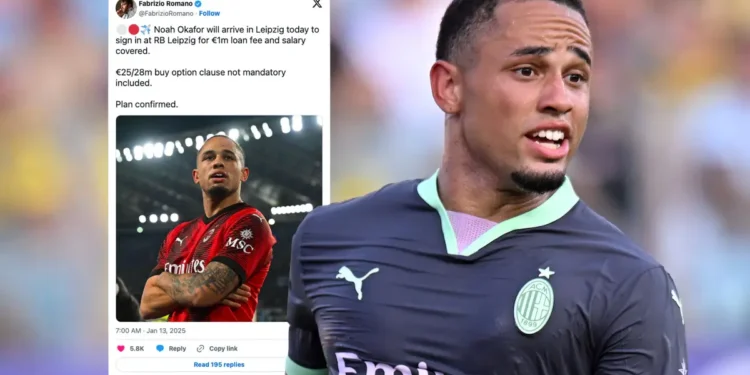 Romano: Okafor will RB Leipzig medizinisch behandeln lassen – 25-28-Millionen-Euro-Option im Leihvertrag enthalten