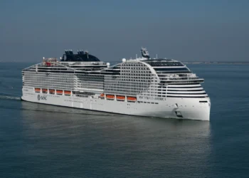 It’s here! The giant, new MSC Cruises ship taking on Icon of the Seas has arrived in Florida