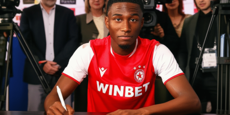 ИЗГРЯВАЩАТА ЗВЕЗДА ИСААК АЛАВИЯ СЕ ПРИСЪЕДИНЯВА КЪМ ПФК ЛЕВСКИ СОФИЯ 🔵 ⚪:  Много поздравления за Исак Алавия, който подписа с ПФК Левски София, след като изкара впечатляващ сезон!