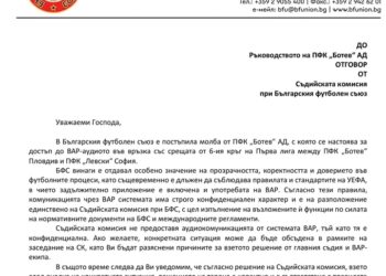 Отказ за ВАР-аудио! БФС предизвика възмущение след скандалния мач Ботев–Левски и шокиращия фаул на Рилдо срещу Наумов