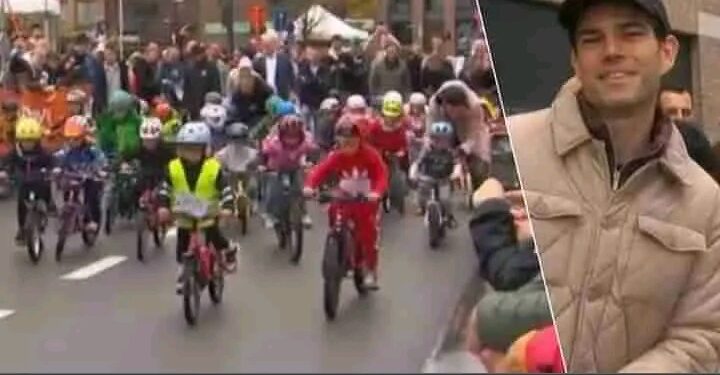 Hoe schattig is dit? Georges van Aert & co geven beste van zichzelf in kinderkoers bij…