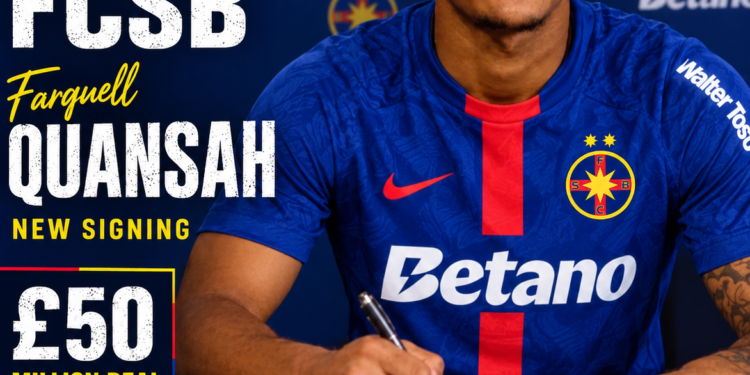 OFICIAL: FCSB finalizează un transfer spectaculos de 500 de milioane de lire sterline pentru Jarell Curran…