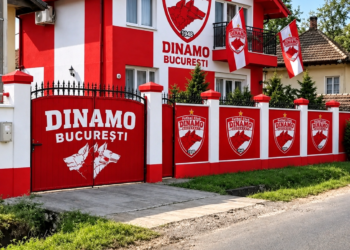 ȘOCANT! Gest impresionant al antrenorului de la Dinamo: și-a terminat casa și a vopsit-o în roșu și alb pentru a-și arăta dragostea față de campioana României! 🔴⚪….